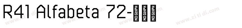 R41 Alfabeta 72字体转换